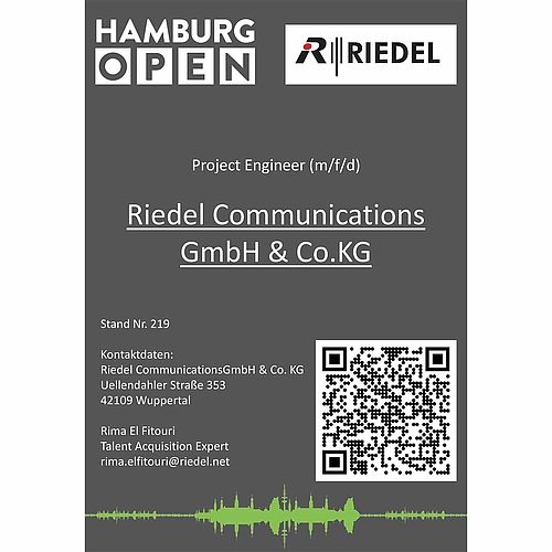 Jobkachel mit QR Code von Riedel Communications GmbH & Co.KG - Project Engineer (m/f/d)