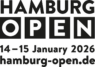 HAMBURG OPEN logo with date and URL: 14-15 January 2026, hamburg-open.de